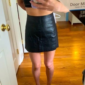 Free People Leather Skirt